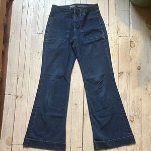 Mossimo Supply Co. Indigo High Rise Wide Leg Jeans Size 2/26 (like a 28/32)